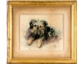 Alfred M. Turner (British, 1852-1932) Watercolor Painting Of A Terrier, 1886