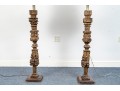 Pair Of Impressively Carved Floor Lamps, Probably Italian