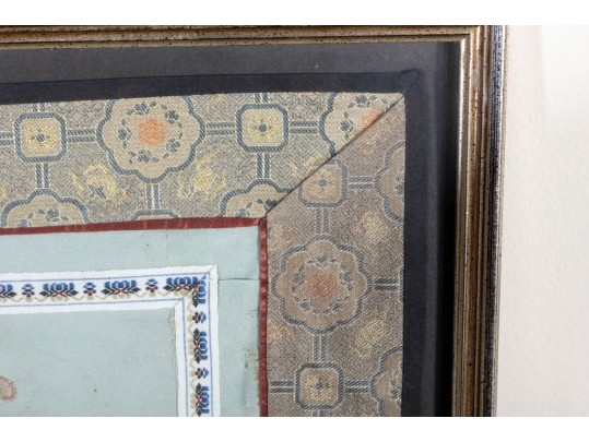 Chinese Silk Embroidery Of Flowers