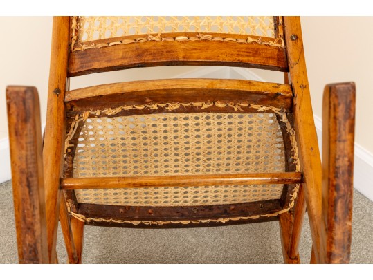 Vintage Caned Rocking Chair