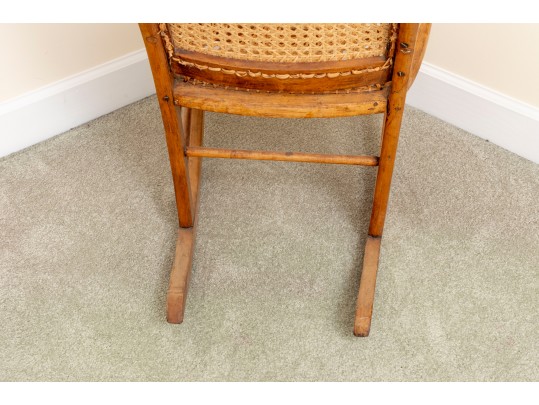 Vintage Caned Rocking Chair