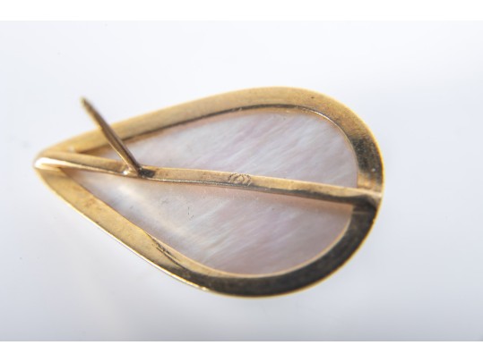 14k Yellow Gold Pear-Shaped Cultured Pearl Earrings