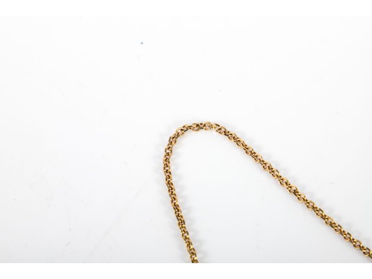 14k Yellow Gold Cultured Pearl And Moissanite Pendant Necklace