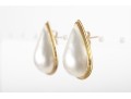 14k Yellow Gold Pear-Shaped Cultured Pearl Earrings