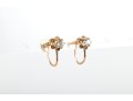 14k Yellow Gold Diamond Clip-On Earrings
