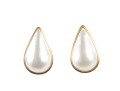 14k Yellow Gold Pear-Shaped Cultured Pearl Earrings