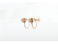 14k Yellow Gold Diamond Clip-On Earrings