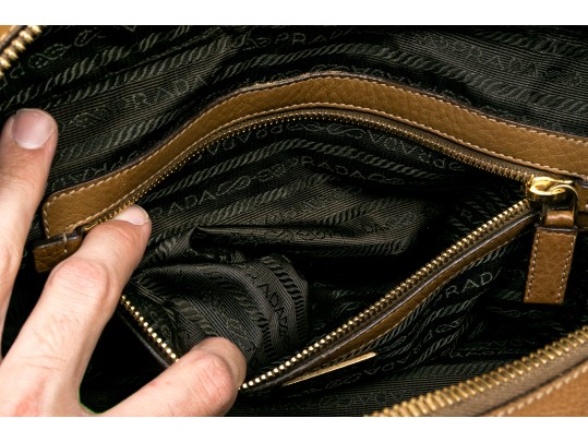 Prada Leather Grommet Handbag