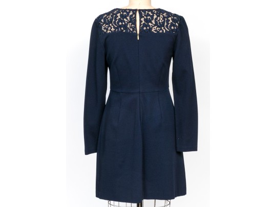 Trina Turk Lovely Navy Blue Lace Panel Dress, Size 10