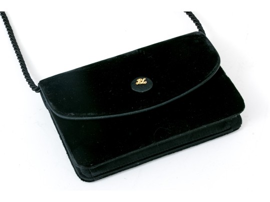 Ralph Lauren Black Label Stunning Velvet Shoulder Bag