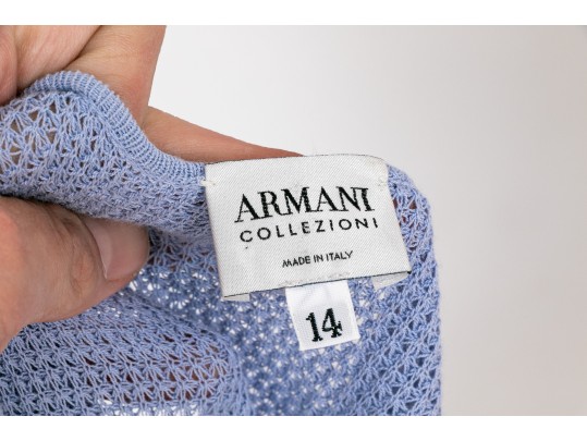 Armani Collezioni Pretty Light Blue Knit 'V