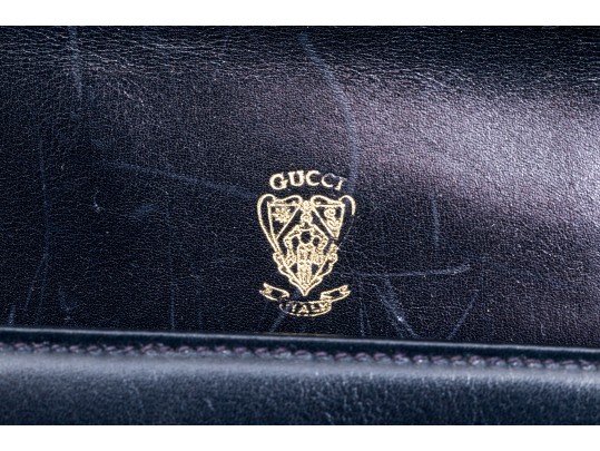 Fantastic Gucci Dark Navy Leather Shoulder Bag