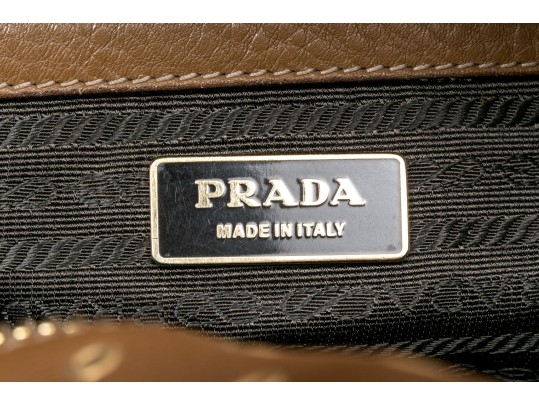 Prada Leather Grommet Handbag