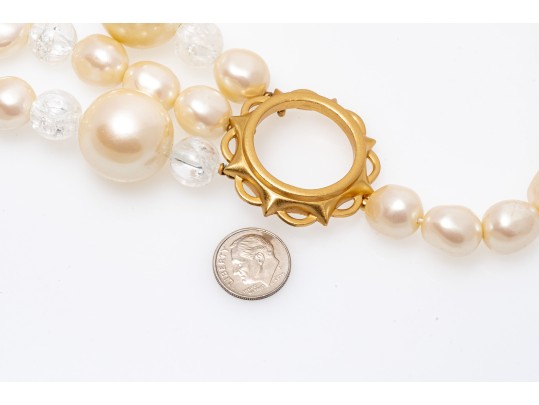 Yves Saint Laurent Faux Pearl Necklace