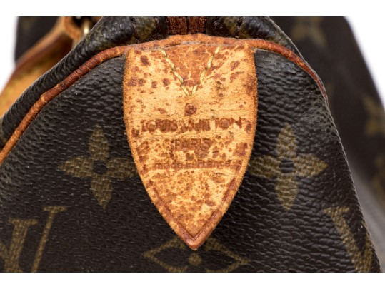 Louis Vuitton Iconic Brown Logo Speedy 25 Top Handle Bag