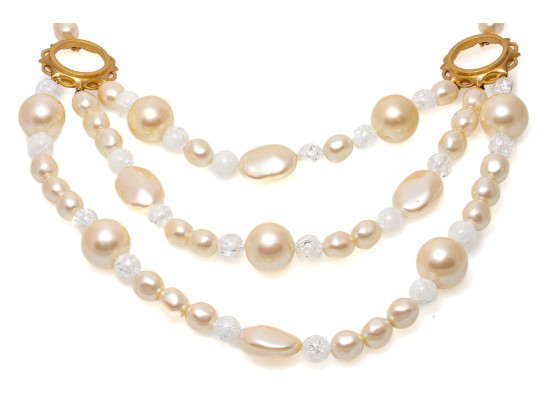 Yves Saint Laurent Faux Pearl Necklace