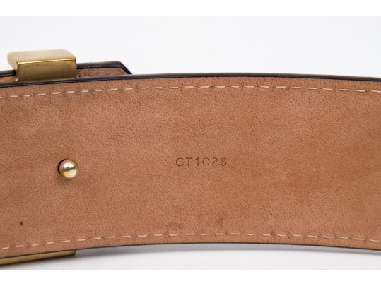 Handsome Signature Louis Vuitton Leather Belt