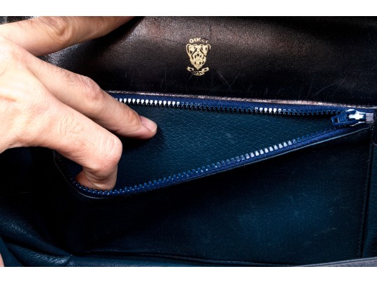 Fantastic Gucci Dark Navy Leather Shoulder Bag