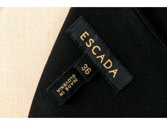 Escada Fabulous Ruched Knit Little Black Dress, Size 36