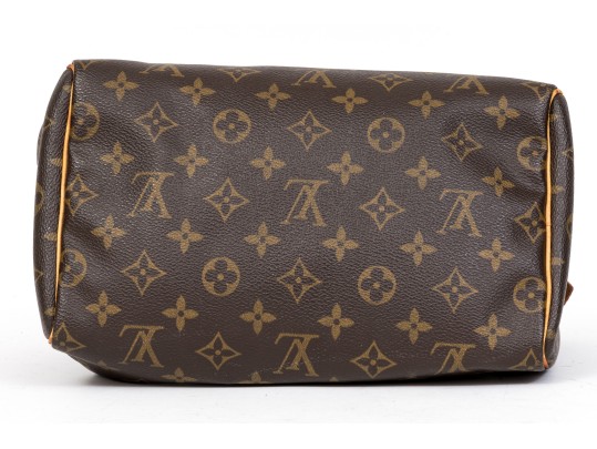 Louis Vuitton Iconic Brown Logo Speedy 25 Top Handle Bag