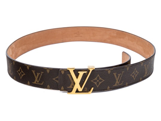 Handsome Signature Louis Vuitton Leather Belt