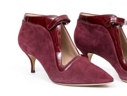 Armani Maroon Heeled Shoes, Size 41