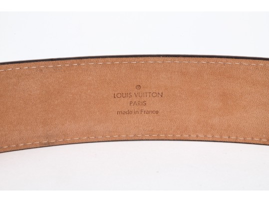 Handsome Signature Louis Vuitton Leather Belt