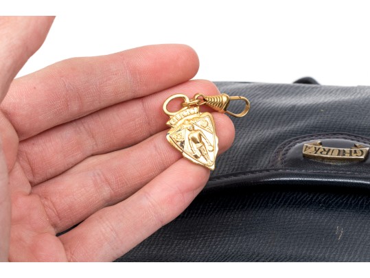 Classic Navy Blue Ghurka Shoulder Bag