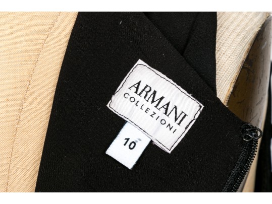 Armani Collezioni Fabulous Ruched Black Silk Sleeveless Dress, Size 10