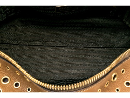 Prada Leather Grommet Handbag