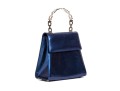 Salvatore Ferragamo Blue-Metallic Hand Bag