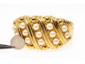 Yves Saint Laurent Faux Pearl Hinged Bracelet