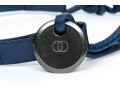 Gucci Fabulous Vintage Blue Leather Know And Gunmetal Tone Circle Belt