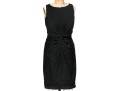 Armani Collezioni Fabulous Ruched Black Silk Sleeveless Dress, Size 10