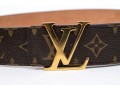 Handsome Signature Louis Vuitton Leather Belt
