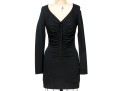 Escada Fabulous Ruched Knit Little Black Dress, Size 36