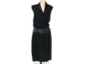 Emmanuel Ungaro Fabulous Black Satin Trimmed Sleeveless Dress
