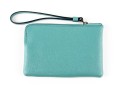 Coach Blue Green Leather Corner Zip Wristlet, NWT, $75