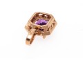 Dainty 10K Rose Gold Amethyst Pendant