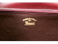 Gucci Striking Vintage Burgundy Leather Top Handle Bag, Decorative Clasp