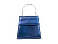 Salvatore Ferragamo Blue-Metallic Hand Bag