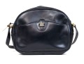 Elegant Dark Navy Blue Leather Gucci Shoulder Bag