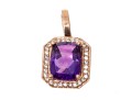 Dainty 10K Rose Gold Amethyst Pendant