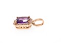 Dainty 10K Rose Gold Amethyst Pendant