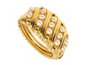 Yves Saint Laurent Faux Pearl Hinged Bracelet