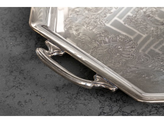 William Rogers Silver Plate Tea Set And Towle Silver Plate Tray