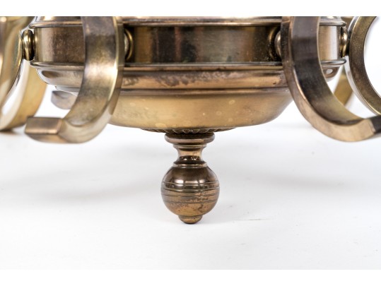 Vintage Brass Six Light Chandelier