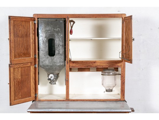 Antique Oak Hoosier Cabinet