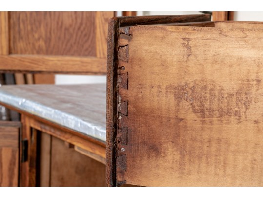 Antique Oak Hoosier Cabinet