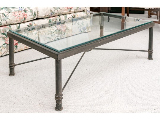 Impressive Iron And Glass Cocktail Table